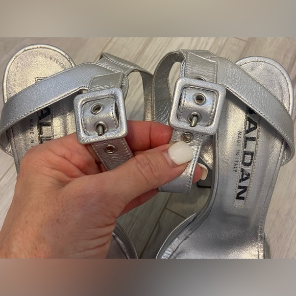 Baldan Leather Platform Sandals 5.5” Heels Shoes Sz 37 ~Light signs of preloved - Picture 4 of 11
